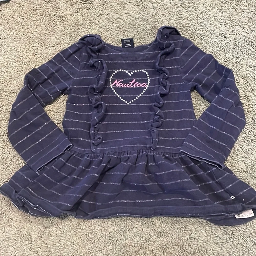 Nautical Ruffle Peplum - Picture 1 of 3